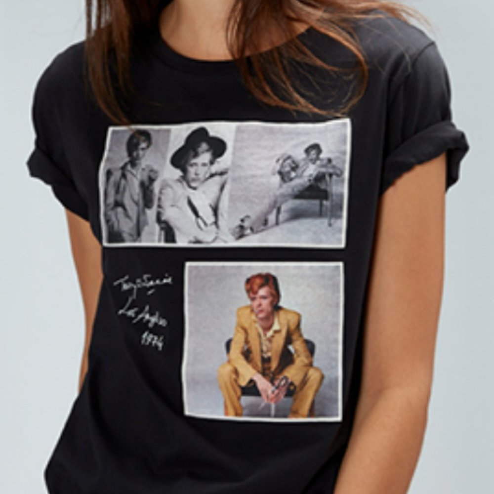 David Bowie by Terry O'Neill Rare Limited Edition #65 Iconic Images T-shirt NWT